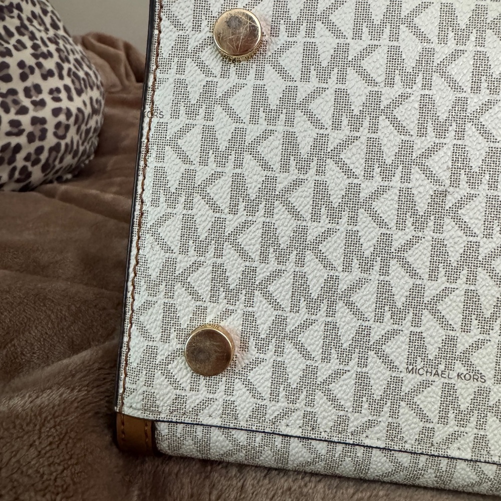 Michael Kors Brown and Cream Tote Bag - Picture 4 of 10